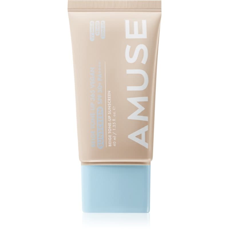 Beige Tone-Up 365 Vegan Sunscreen fluid tonujący do opalania do ujednolicenia kolorytu skóry SPF 50+