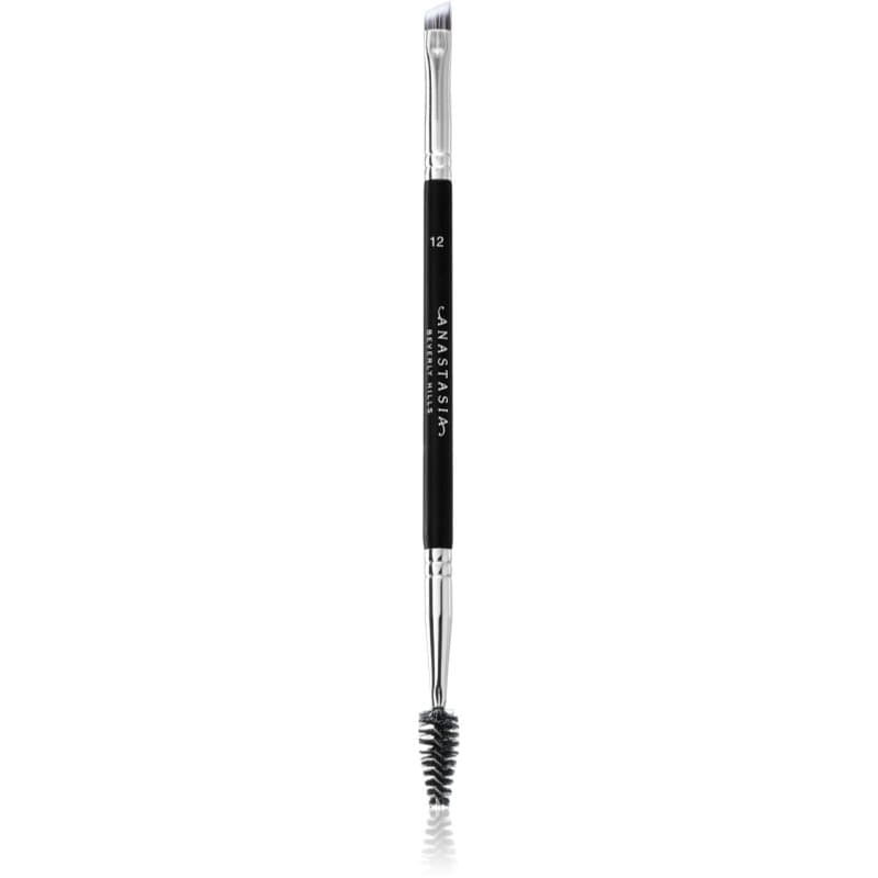 Brush dwustronny pędzelek do brwi 12