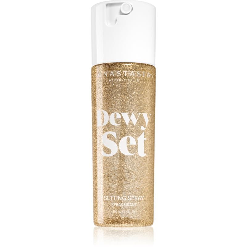 Dewy Set Setting Spray mgiełka rozświetlająca do twarzy z zapachem Coconut & Vanilla