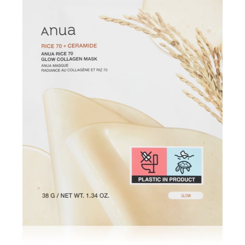 Rice 70% + Ceramide Glow Collagen Mask rozjaśniająca maseczka do twarzy z kolagenem