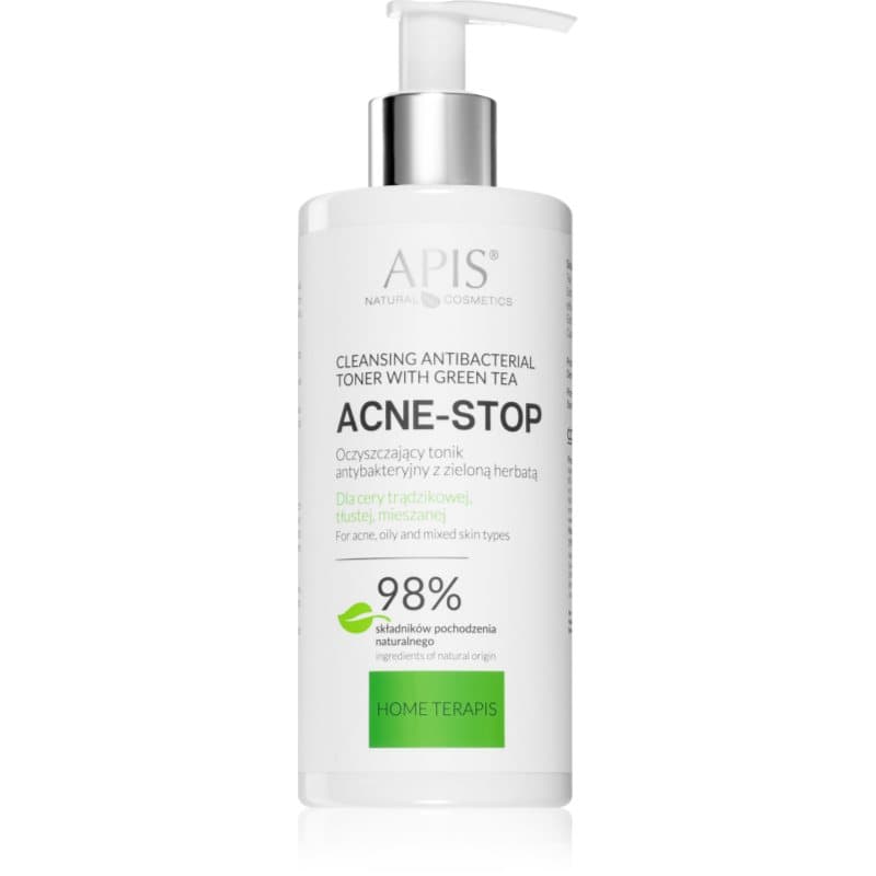 APIS Acne Stop Oczyszczający tonik antybakteryjny z zieloną herbatą