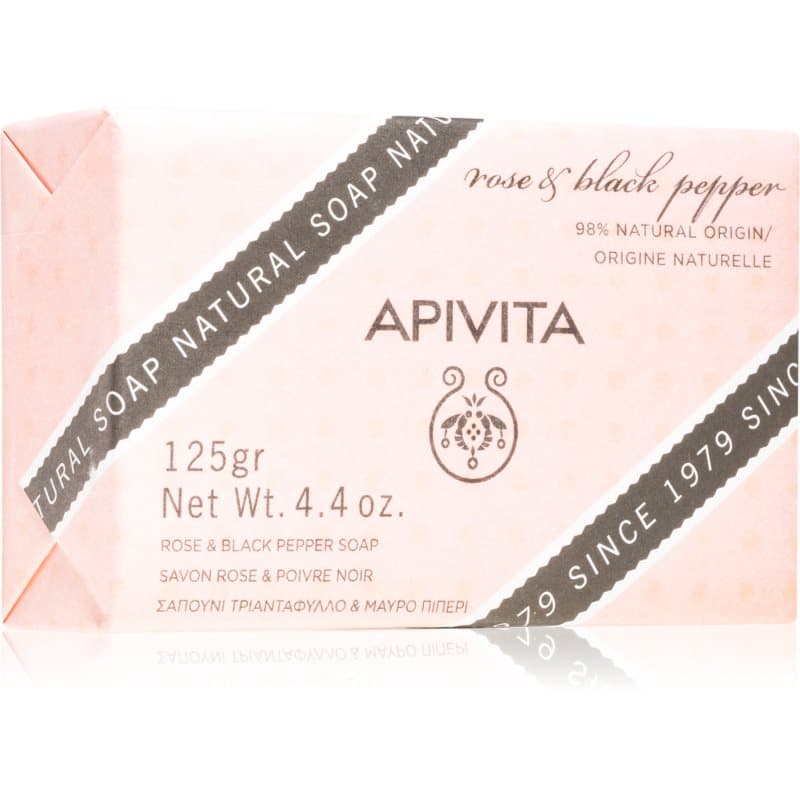 Natural Soap Rose & Black Pepper mydło oczyszczające w kostce