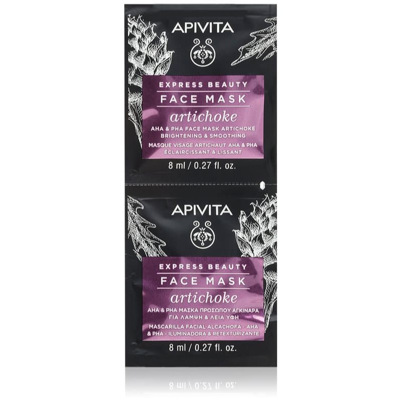 Express Beauty Brightening Face Mask Artichoke intensywna maska nawilżająca z AHA