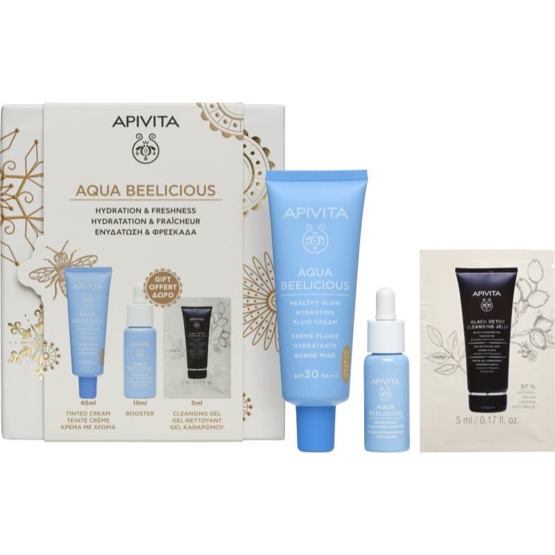 Aqua Beelicious Hydration & Natural Coverage Set świąteczny zestaw prezentowy do rozjaśnienia i nawilżenia