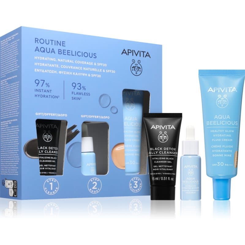 Aqua Beelicious Hydrating & Natural Coverage Routine Set zestaw do rozjaśnienia i nawilżenia