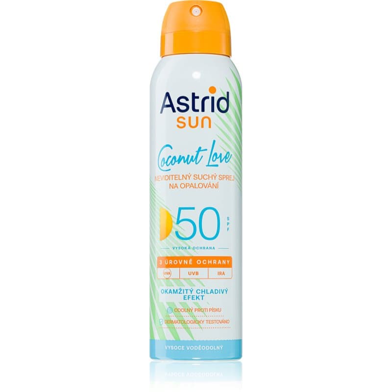 Sun Coconut Love transparentny chłodzący spray do opalania SPF 50 z wysoką ochroną UV