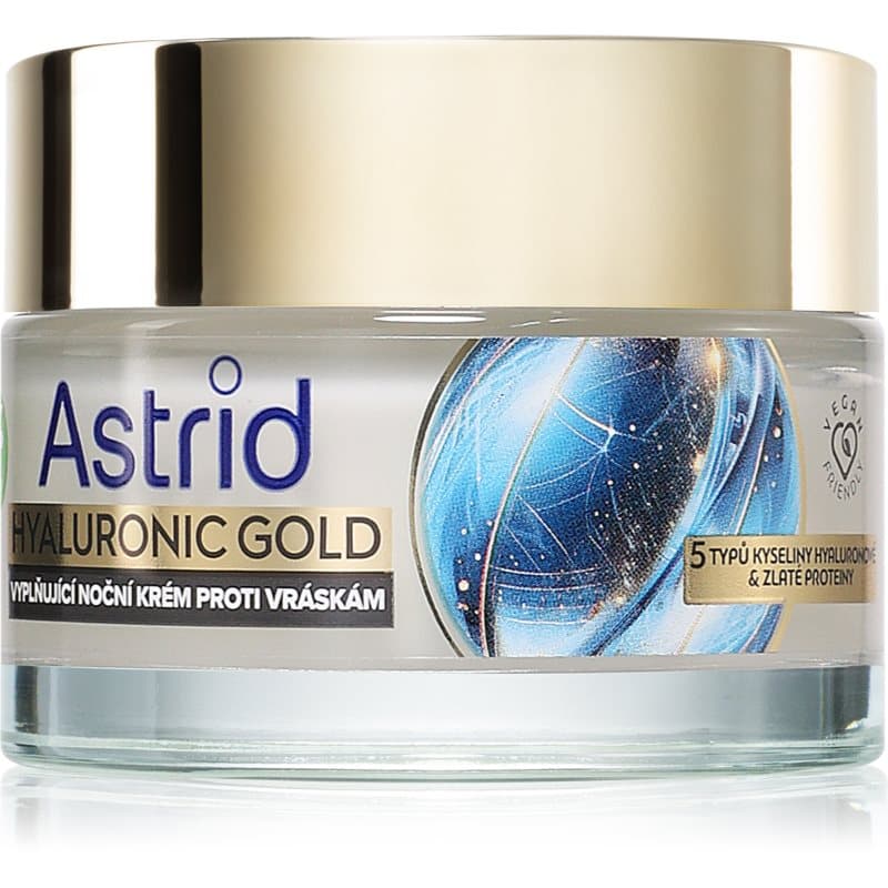 Hyaluronic Gold krem na noc przeciw zmarszczkom z proteinami