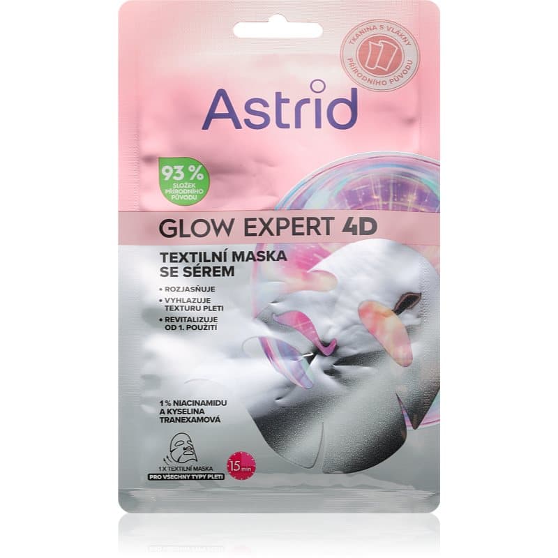 Glow Expert maseczka w płachcie dla efektu rozjaśnienia i wygładzenia skóry