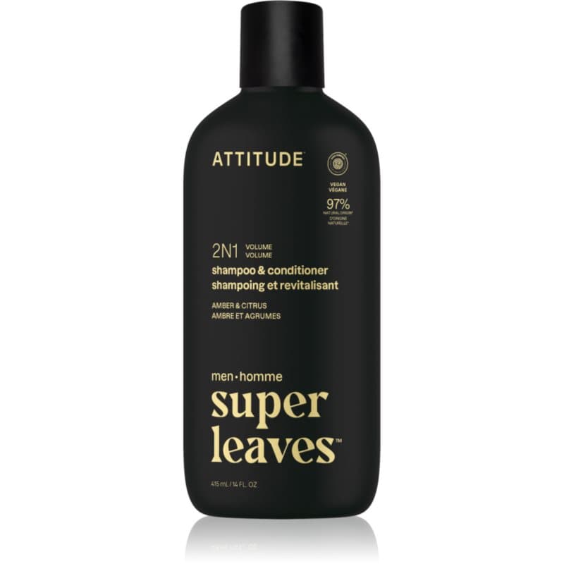 Super Leaves Men's Shampoo and Conditioner 2-in-1 szampon z odżywką 2w1 dla mężczyzn Amber & Citrus