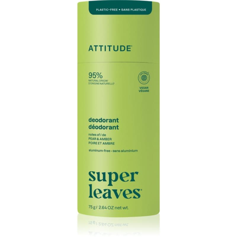 Super Leaves Natural Deodorant naturalny dezodorant w sztyfcie bez aluminium Pear & Amber