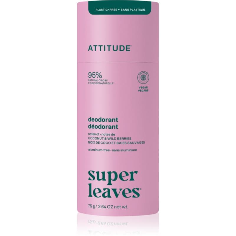 Super Leaves Natural Deodorant naturalny dezodorant w sztyfcie bez aluminium Coconut & Wild Berries