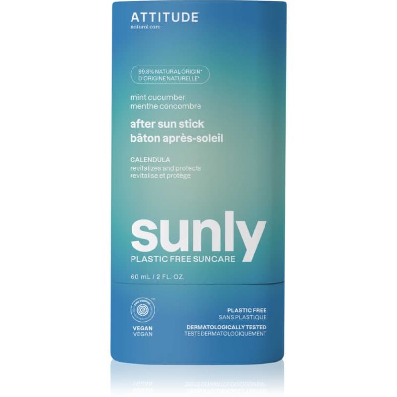 Sunly Plastic Free Suncare kojący krem po opalaniu Mint, Cucumber