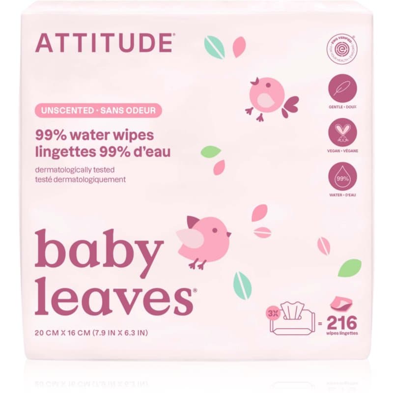Baby Leaves Water Wipes chusteczki nawilżane nieperfumowany