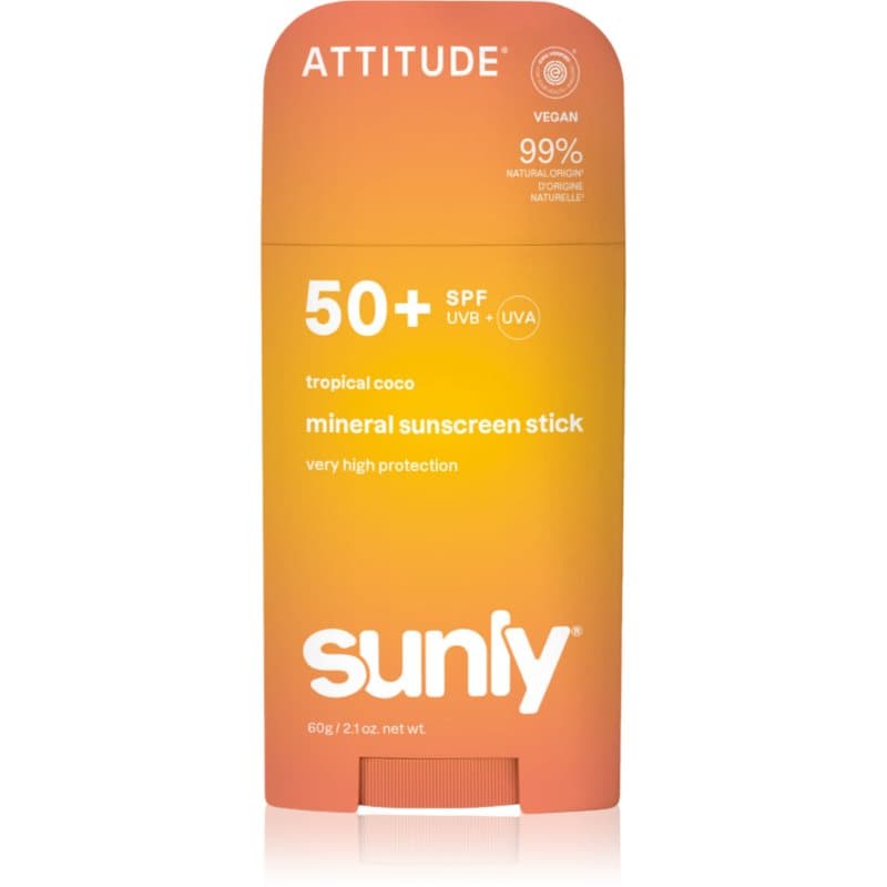 Sunly Tropical Coco mineralny krem ochronny do twarzy i ciała w sztyfcie SPF 50+