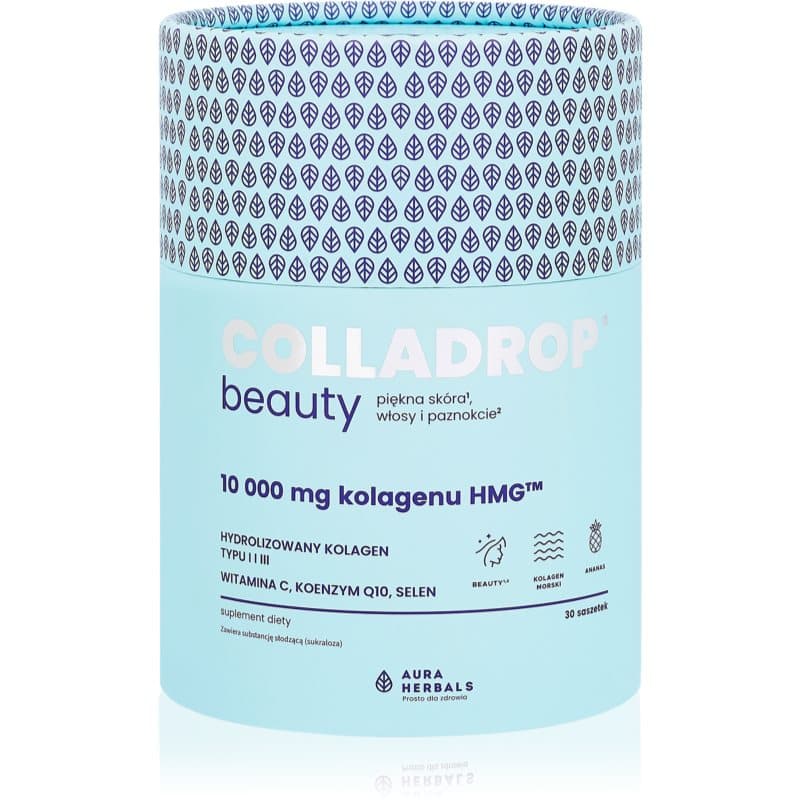 Colladrop Beauty collagen HMG 10 000 mg kolagen morski na piękne włosy, skórę i paznokcie smak mohito