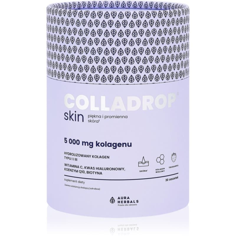Colladrop Skin collagen 5000 mg kolagen dla doskonałej skóry, włosów i paznokci smak strawberry