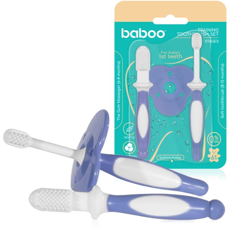 Toothbrush Set zestaw do pielęgnacji zębów dla niemowląt Blue Haze, 6m+
