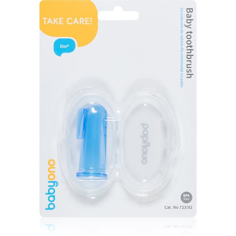 Take Care First Toothbrush szczoteczka do zębów na palec z futerałem Blue