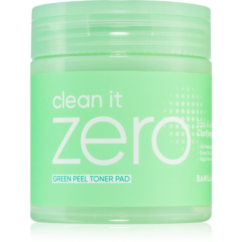 clean it zero Green Peel Toner Pad złuszczające płatki do twarzy do cery tłustej i problematycznej