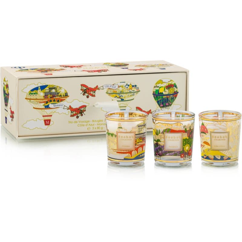 Trio Travel Candles świeczka zapachowa zestaw upominkowy