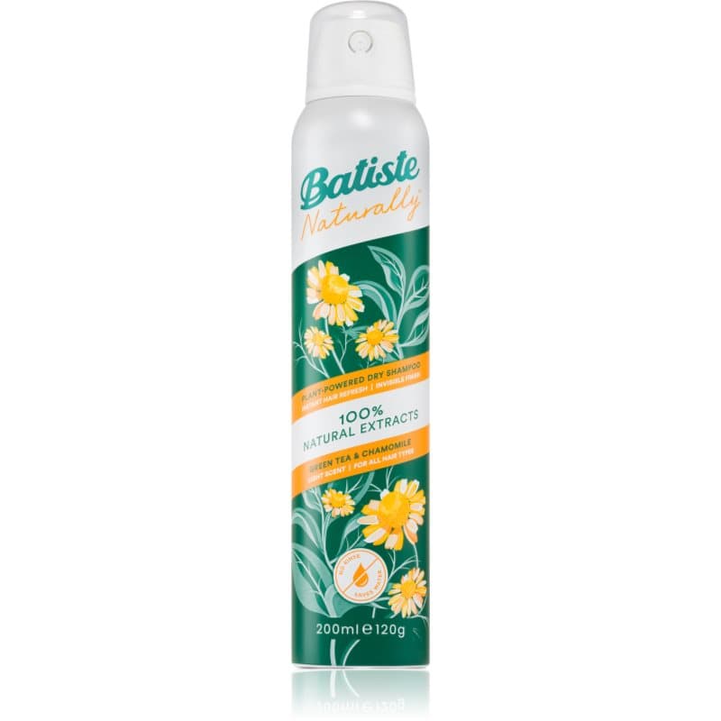 Naturally Green tea & Chamomile suchy szampon absorbujący nadmiar sebum i odświeżający włosy