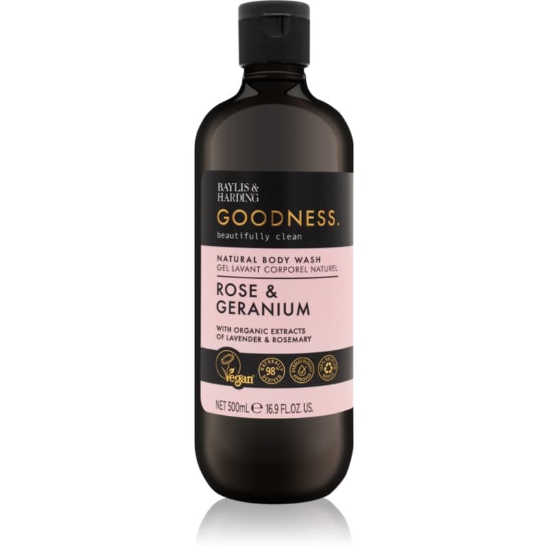 Goodness Rose & Geranium żel pod prysznic o zapachu kwiatów
