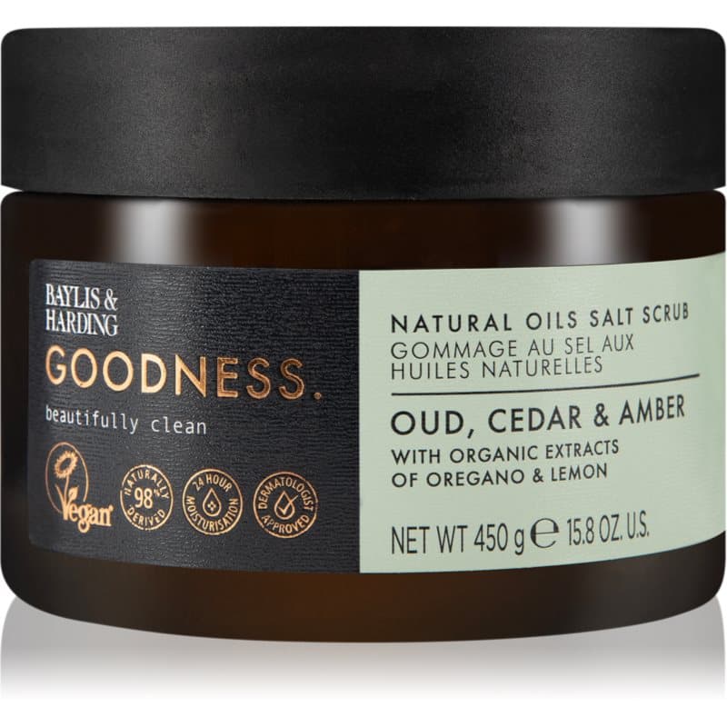 Goodness Oud, Cedar & Amber peeling solny do ciała