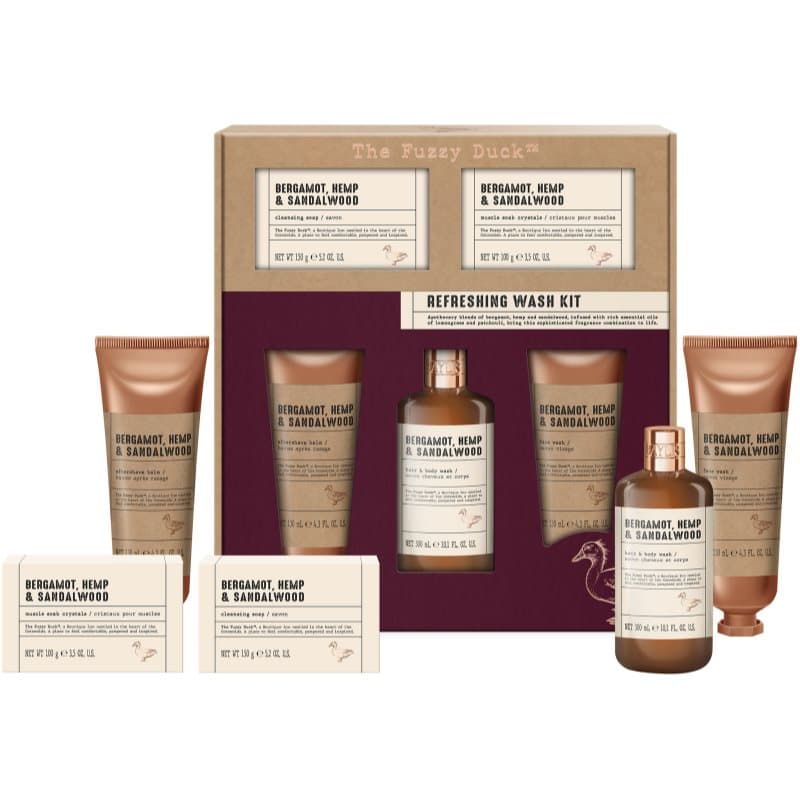 The Fuzzy Duck Bergamot, Hemp & Sandalwood zestaw upominkowy dla mężczyzn