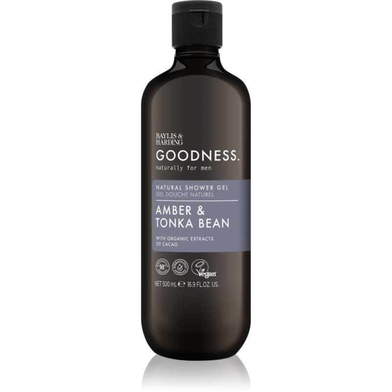 Goodness Amber & Tonka Bean żel pod prysznic dla mężczyzn