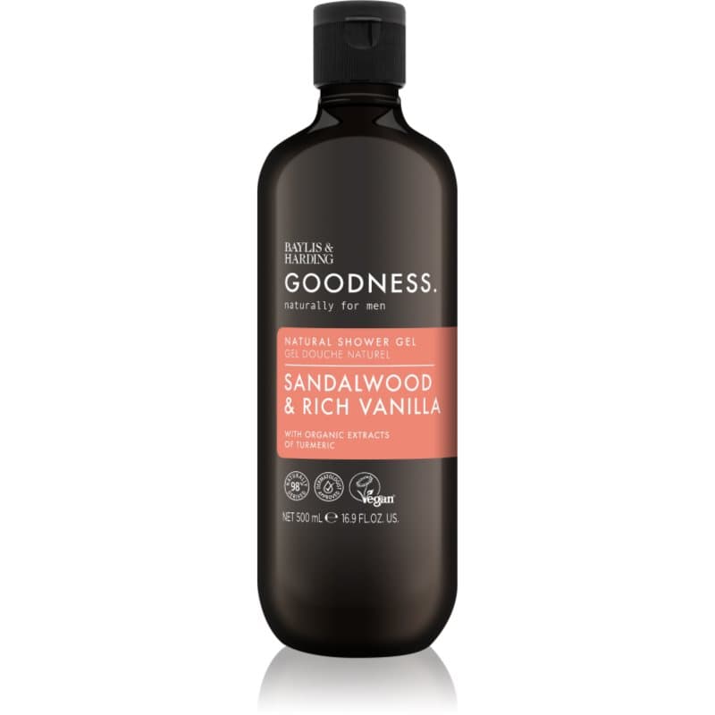 Goodness Sandalwood & Rich Vanilla żel pod prysznic dla mężczyzn