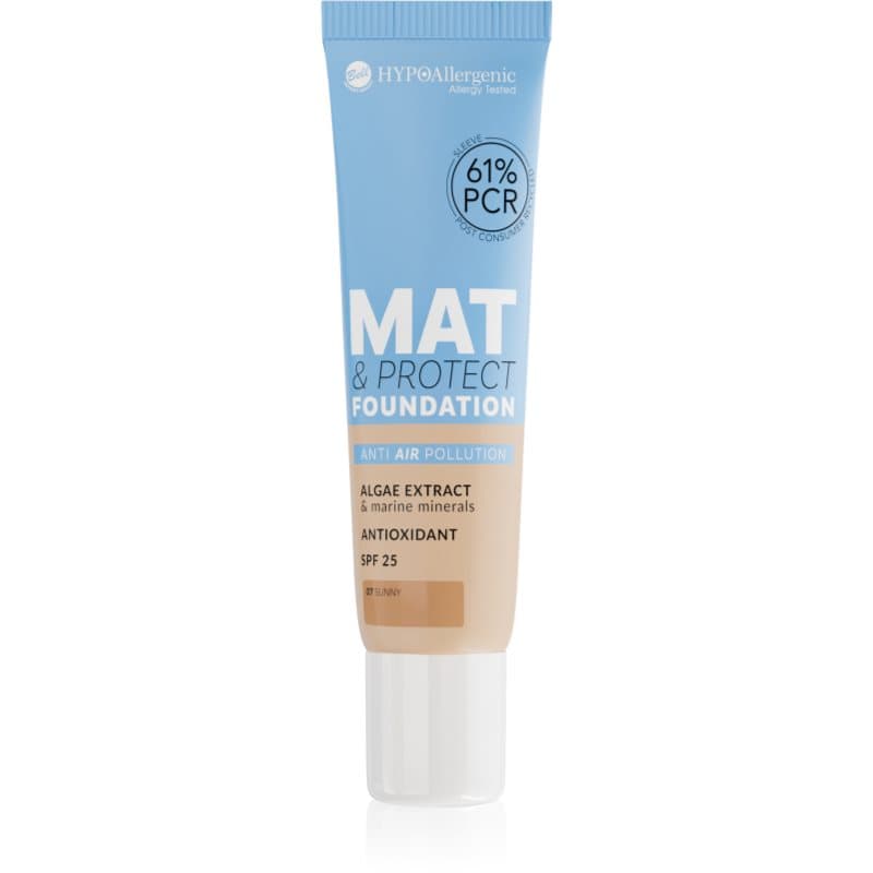 HYPOallergenic Mat & Protect długotrwały podkład matujący SPF 25 odcień 07 Sunny