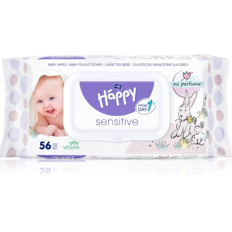 Baby Happy Sensitive nawilżane chusteczki oczyszczające dla dzieci