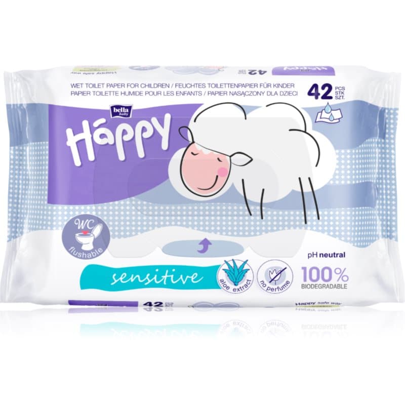 Baby Happy Sensitive nawilżany papier toaletowy dla dzieci