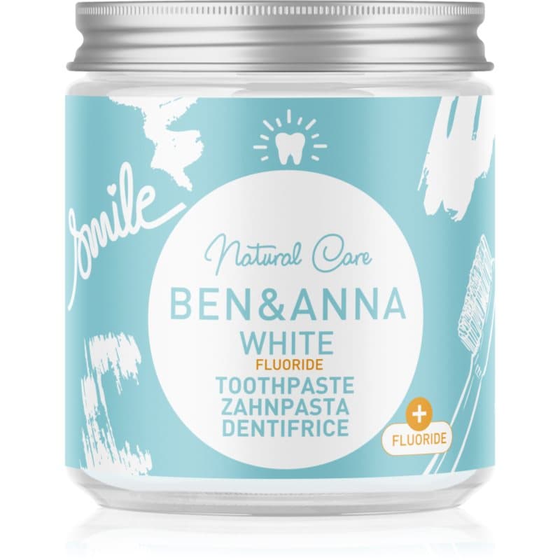 Natural Toothpaste White Fluoride pasta do zębów w szklanym słoiczku z fluorem