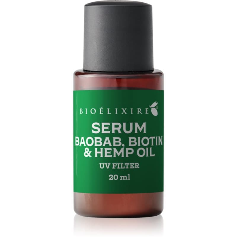 Serum Baobab, Biotin & Hemp Oil serum do włosów słabych i zniszczonych z filtrem UV