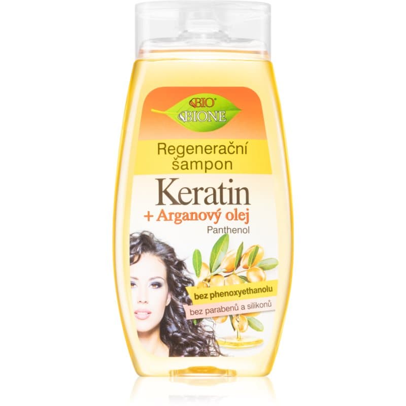 Keratin + Argan szampon regenerujący do nabłyszczania i zmiękczania włosów
