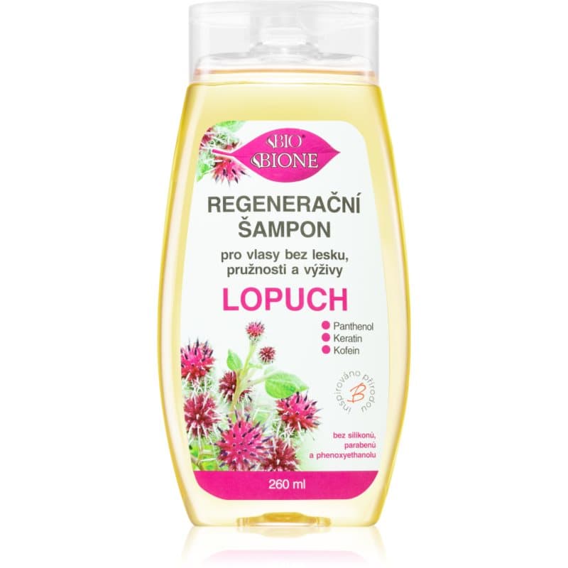 Burdock szampon regenerujący do nabłyszczania i zmiękczania włosów