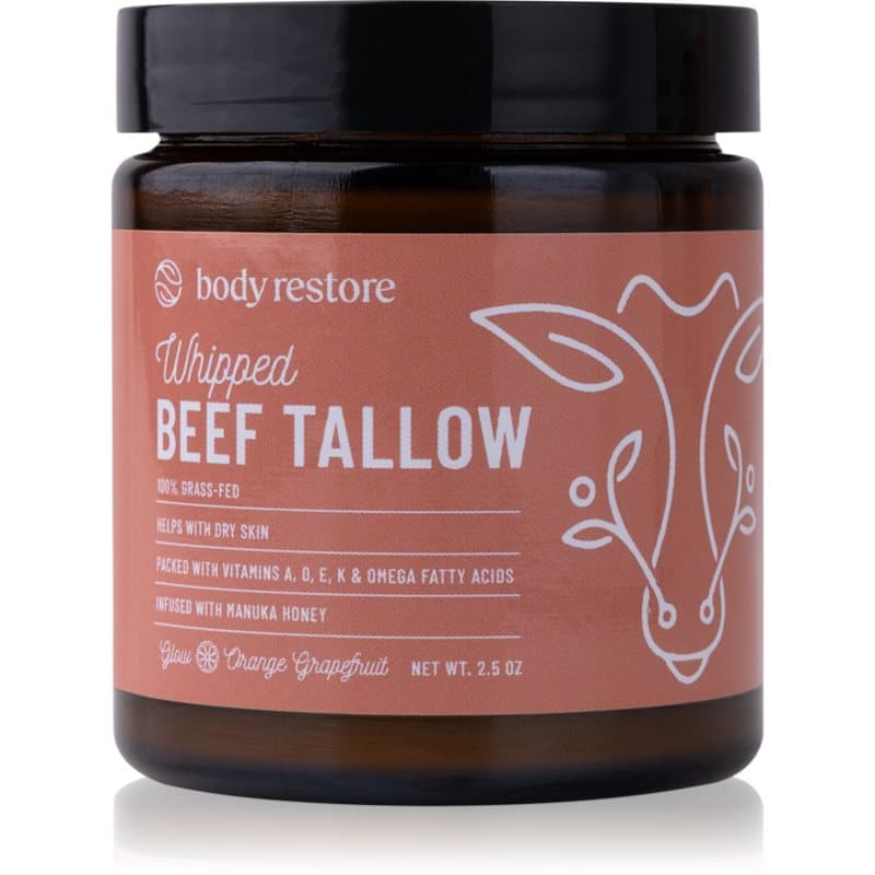 Whipped Beef Tallow Balm Orange Grapefruit odżywczy krem do ciała nieperfumowany