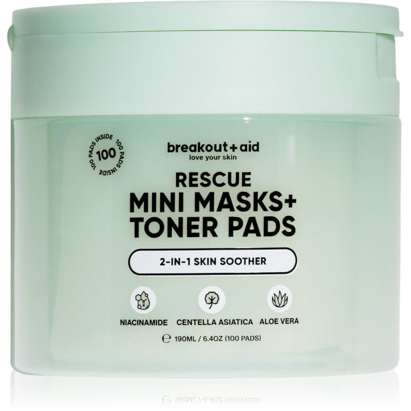 Mini Masks+Toner Pads Rescue tonizujące płatki do twarzy do łagodzenia