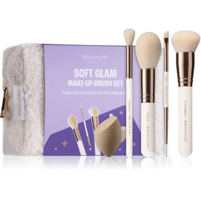 Basic Soft Glam make-up brush set zestaw pędzli z kosmetyczką