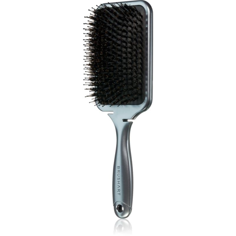 Hair Boar bristle paddle hairbrush szczotka do włosów z włosiem dzika Metallic Black