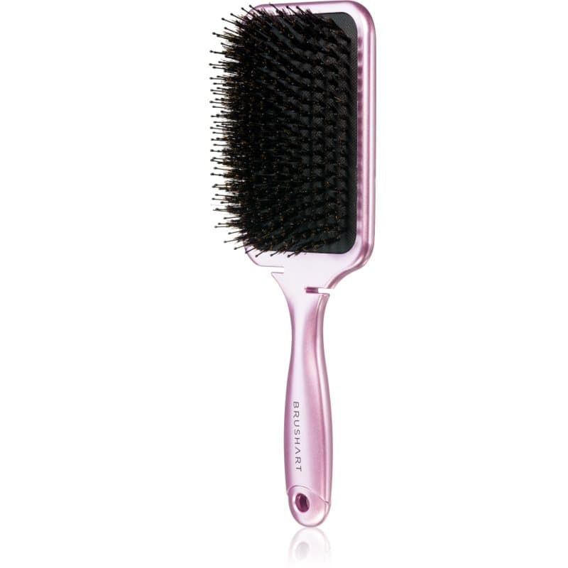 Hair Boar bristle paddle hairbrush szczotka do włosów z włosiem dzika Metalic Pink
