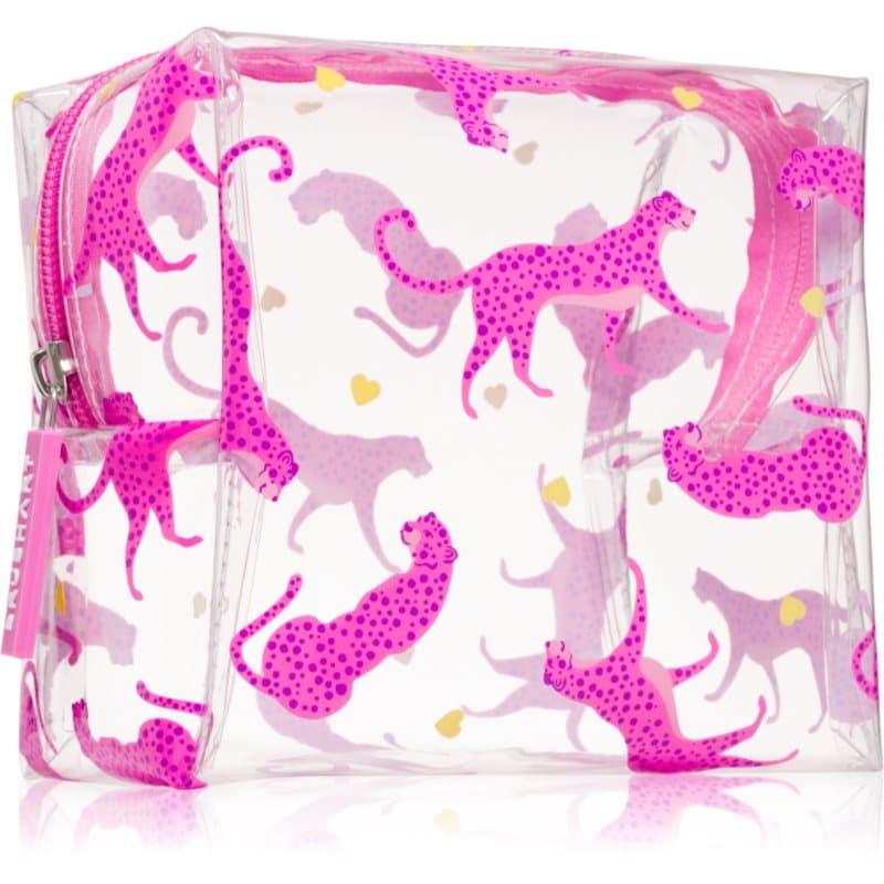 Accessories Transparent cosmetic bag przezroczysta kosmetyczka Cheetah in love 15cm