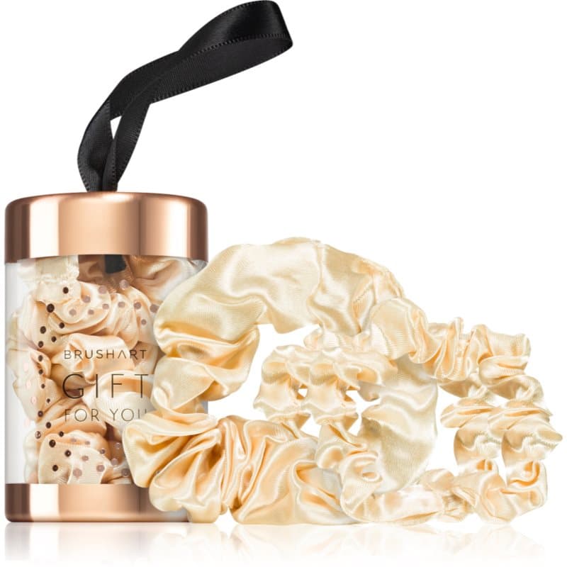 Gift for You Slim & Midi satin scrunchie set gumki do włosów Blonde latte