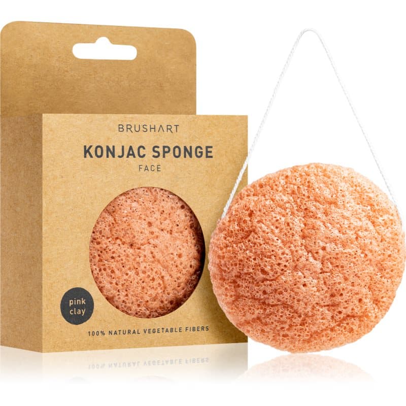 Home Salon Konjac sponge gąbka delikatnie złuszczająca do twarzy Pink Clay