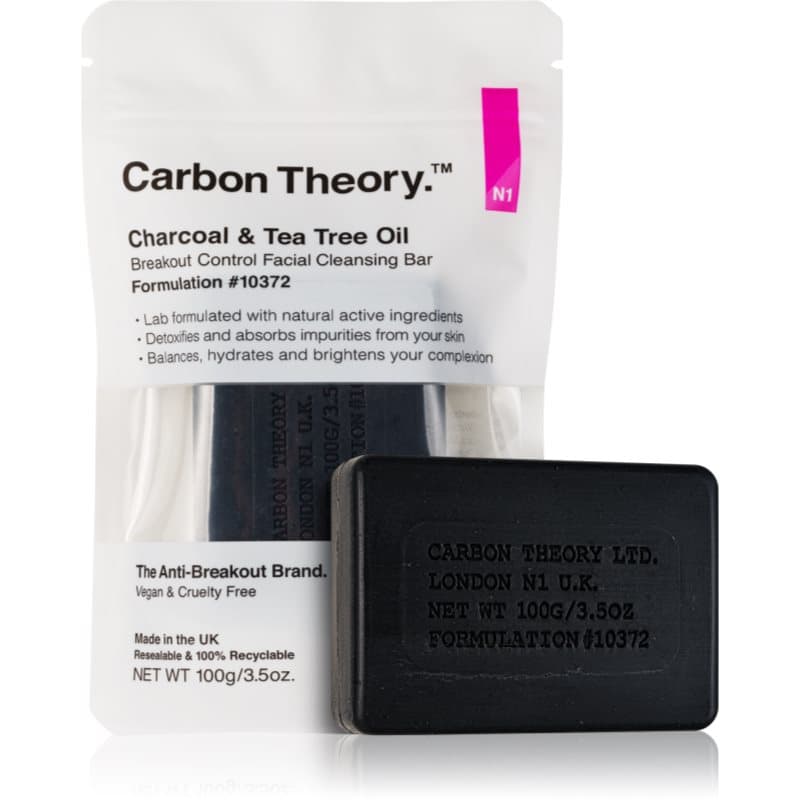 Charcoal & Tea Tree Oil mydło oczyszczające w kostce do łagodzenia
