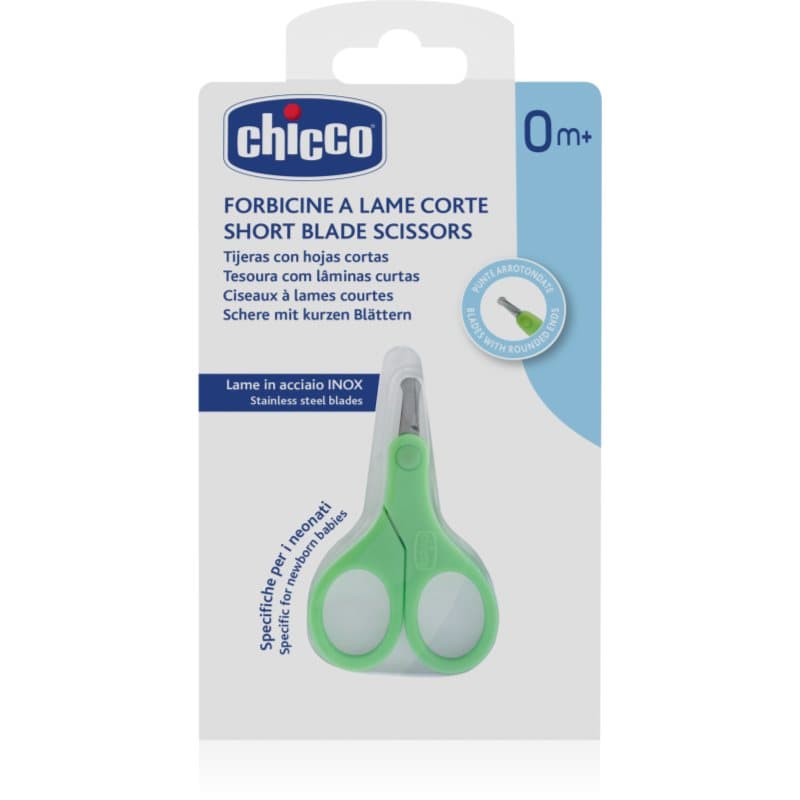 Short Blade Scissors nożyczki dziecięce z okrągłą końcówką 0 m+