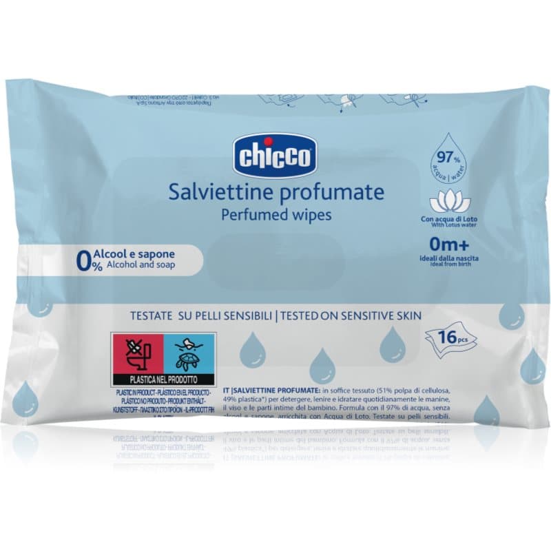 Perfumed Wipes 0m+ chusteczki nawilżane dla dzieci lekko perfumowany