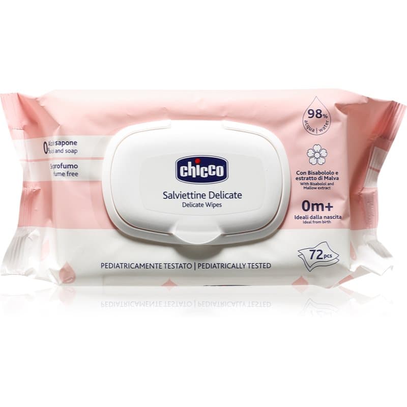 Delicate Wipes Chamomile chusteczki nawilżane dla dzieci z rumiankiem 0m+