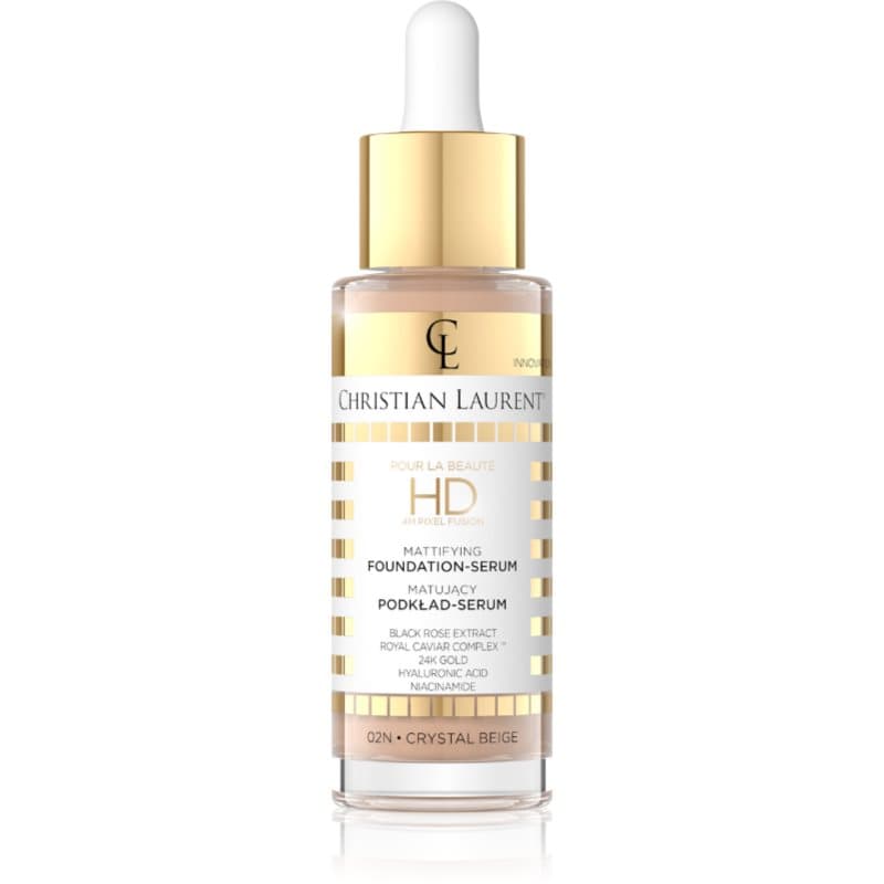 Pour La Beauté HD 4M Pixel Fusion podkład serum rozświetlający do twarzy odcień 02 Crystal Beige